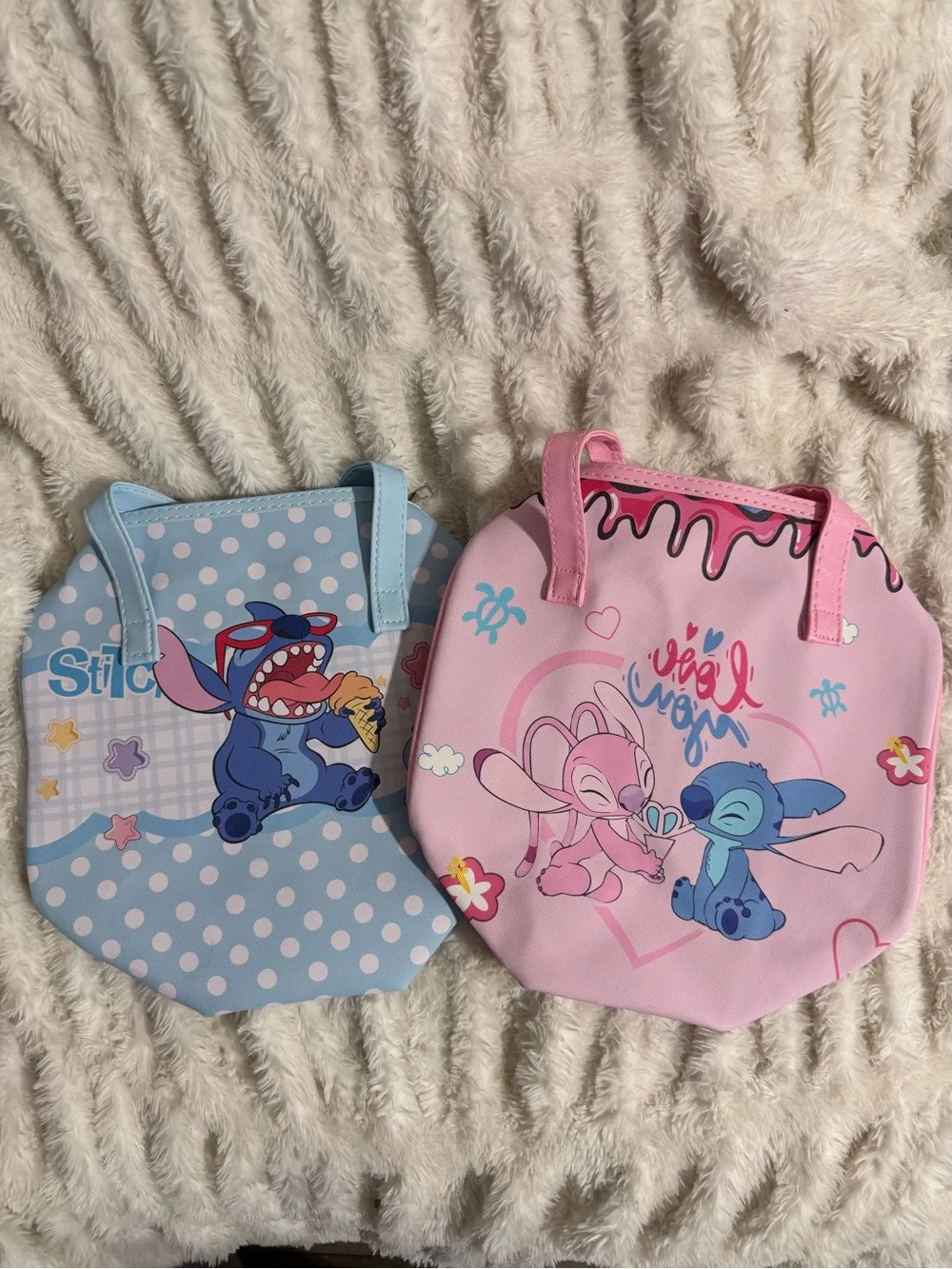 ✨ Disney Stitch & Angel Faux Leather Mini Duffel Bag Bundle ✨